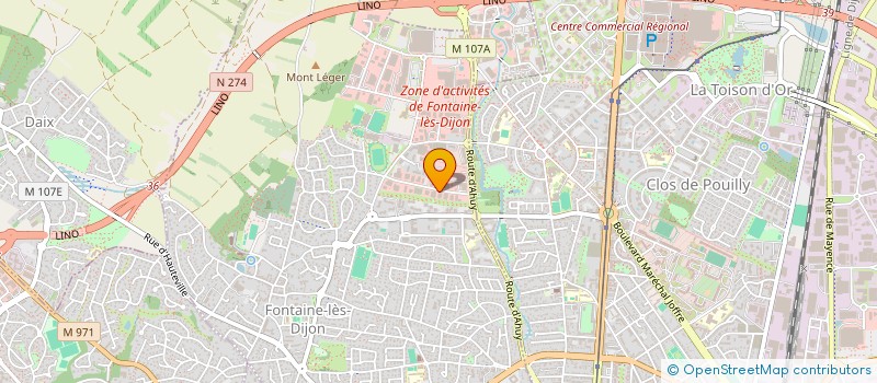 localisation de l'entreprise EURECHANGE à FONTAINE-LES-DIJON
