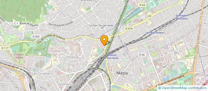 localisation de l'entreprise EURECOM à MASSY
