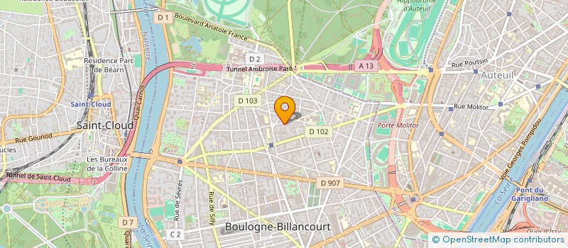 localisation de l'entreprise EUREGIE COMMUNICATION à BOULOGNE-BILLANCOURT