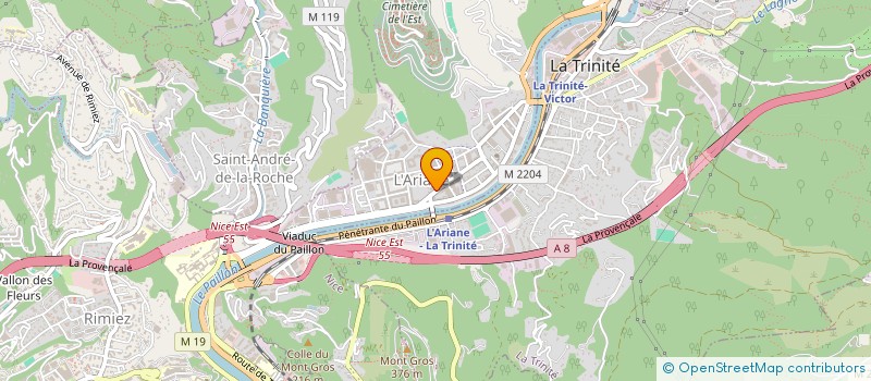 localisation de l'entreprise EUREKA à NICE