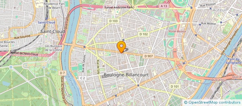 localisation de l'entreprise EUREKA CENTER à BOULOGNE-BILLANCOURT