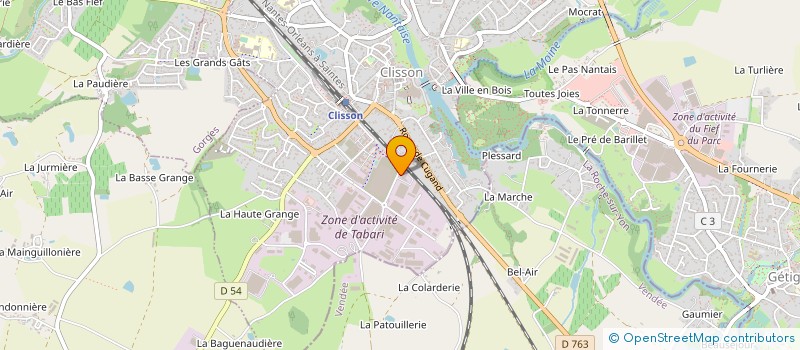 localisation de l'entreprise EUREKA FERMETURES  CLISSON