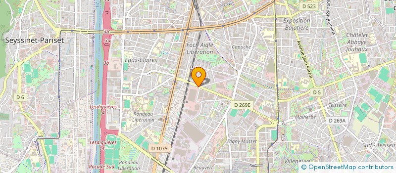 localisation de l'entreprise EUREKA LOGISTIQUE 38 à GRENOBLE