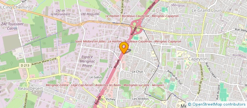 localisation de l'entreprise EUREKA LOGISTIQUE SERVICES  MERIGNAC