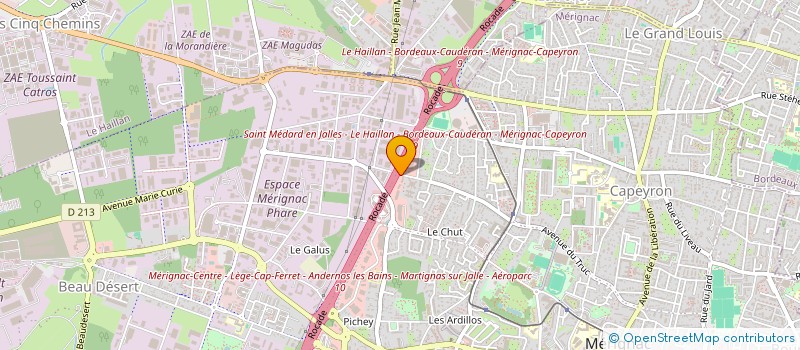 localisation de l'entreprise EUREKA STOCKAGE à MERIGNAC