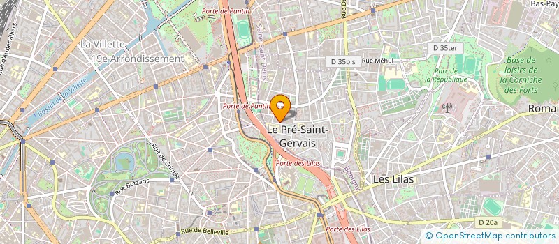 localisation de l'entreprise EUREKA TRANSPORT  LE PRE-SAINT-GERVAIS