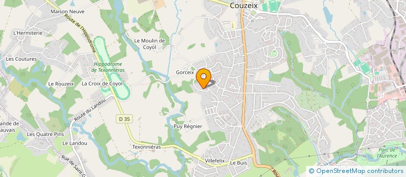 localisation de l'entreprise EUREKAF à COUZEIX