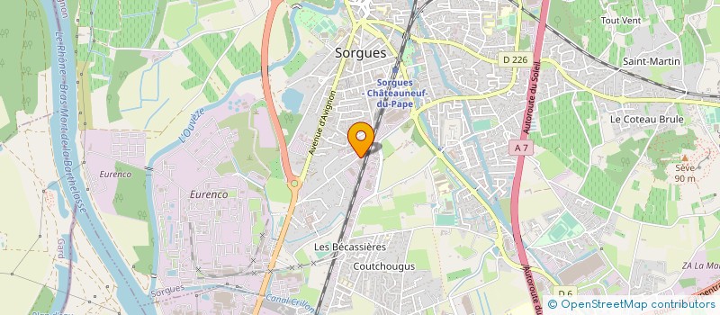 localisation de l'entreprise EURENCO FRANCE SAS à SORGUES