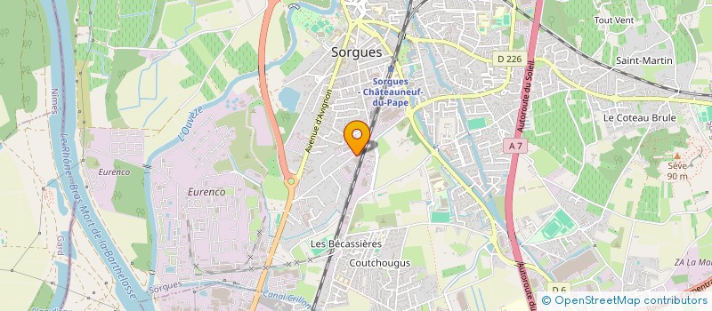 localisation de l'entreprise EURENCO PYRO SOLUTIONS  SORGUES