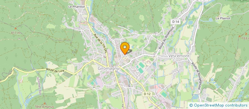 localisation de l'entreprise EURETAM SARL à GIROMAGNY