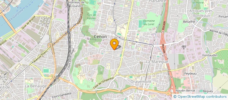 localisation de l'entreprise EUREXAUTO  CENON