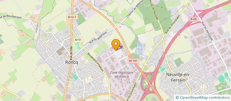 localisation de l'entreprise EUREXPAND SA à RONCQ