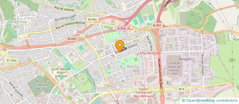 localisation de l'entreprise EUREXPRESS à METZ
