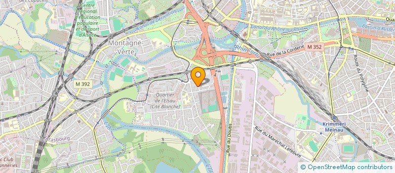 localisation de l'entreprise EURHETES - RESSOURCES HUMAINES à STRASBOURG