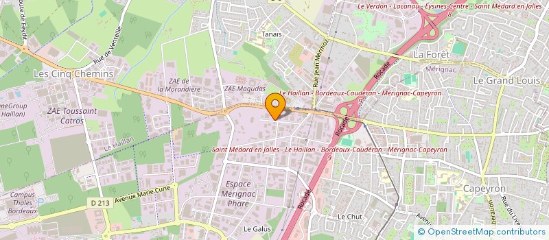 localisation de l'entreprise EURI'THIK à MERIGNAC