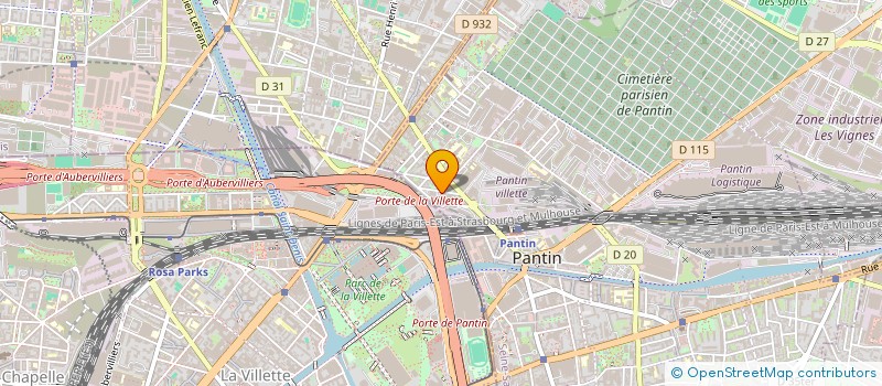 localisation de l'entreprise EURIBAT ILE DE FRANCE à PANTIN