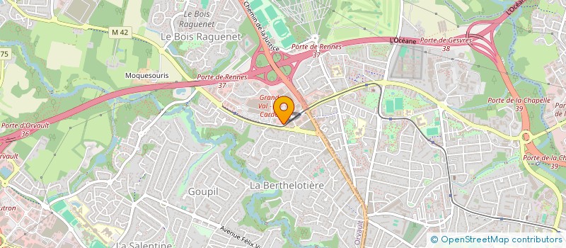 localisation de l'entreprise EURICOM ATLANTIQUE à ORVAULT
