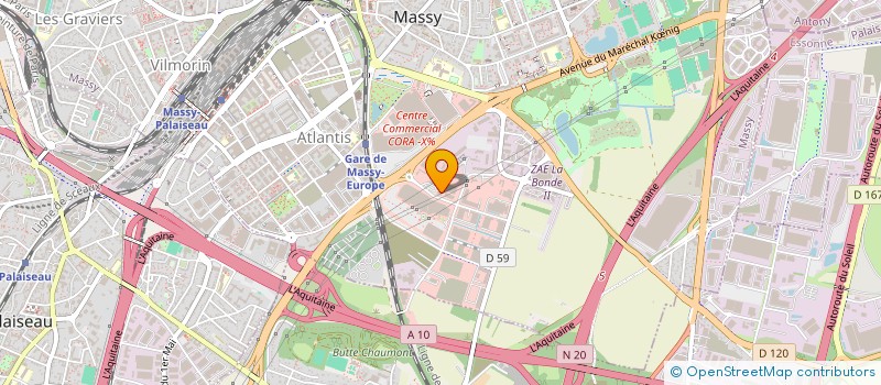 localisation de l'entreprise EURINFOR à MASSY