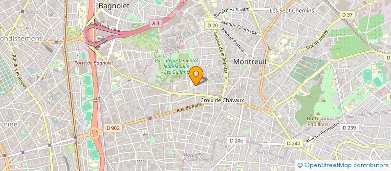 localisation de l'entreprise EURISOL à MONTREUIL