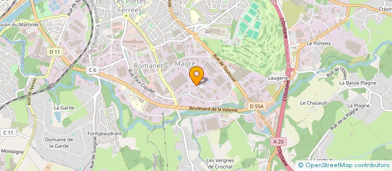 localisation de l'entreprise EURITECH FORMATIONS à LIMOGES