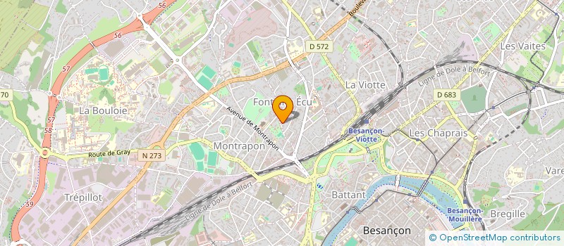 localisation de l'entreprise EURIXIS CABINET EUROPEEN CONSEIL SCES à BESANCON