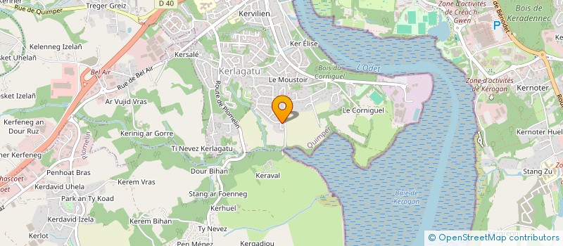 localisation de l'entreprise EURL 110400-200104 à QUIMPER