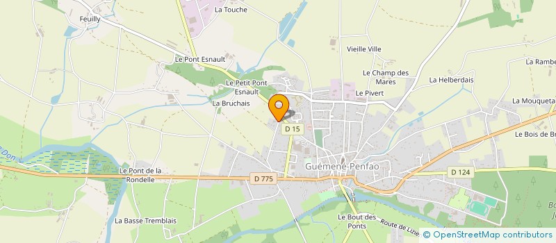 localisation de l'entreprise EURL A.D.G.AUTO DEPANNAGE GUEMENEEN à GUEMENE-PENFAO