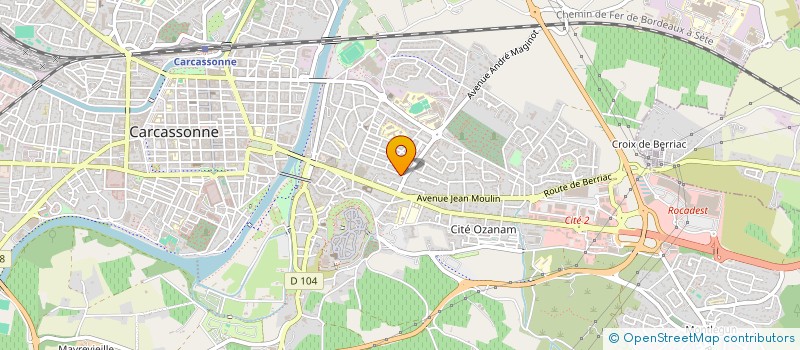 localisation de l'entreprise EURL A.D.N.  CARCASSONNE