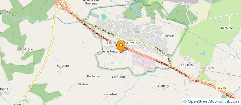 localisation de l'entreprise EURL ABAT  LA TRINITE SURZUR