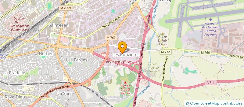 localisation de l'entreprise EURL ABEILLE AMBULANCES  CLERMONT-FERRAND