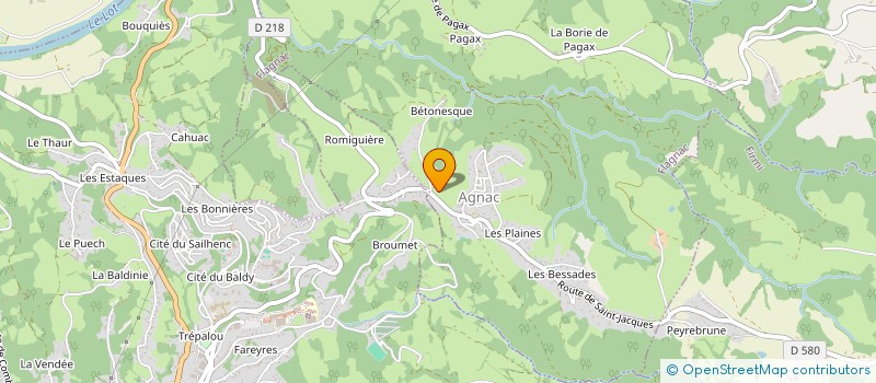 localisation de l'entreprise EURL ACQUIER LAURENT  FLAGNAC