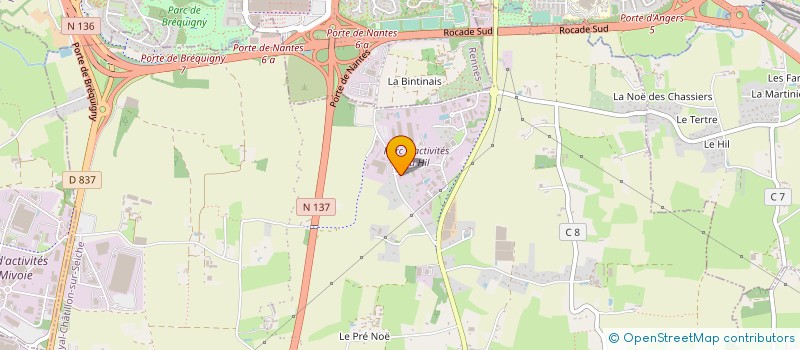 localisation de l'entreprise EURL ACTIMAT  NOYAL-CHATILLON-SUR-SEICHE