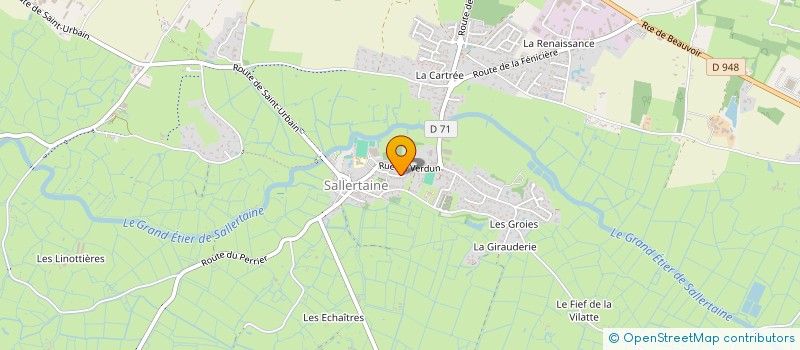 localisation de l'entreprise EURL AES MILCENDEAU à SALLERTAINE