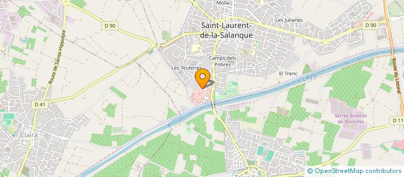 localisation de l'entreprise EURL AGENCE POUR LE DEVELOPPEMENT DES ENERGIES RENOUVELABLES MEDITERRANEE  SAINT-LAURENT-DE-LA-SALANQUE