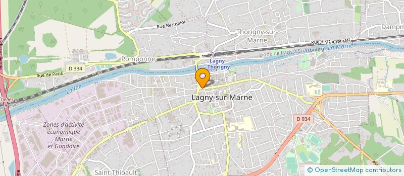 localisation de l'entreprise EURL AGSP 77 à LAGNY-SUR-MARNE