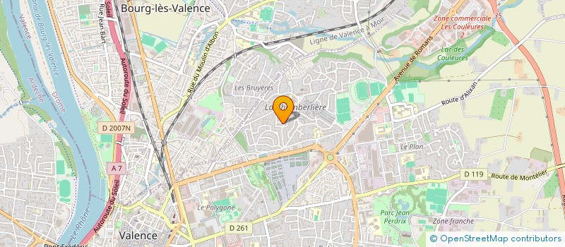localisation de l'entreprise EURL AJ'ELEC à VALENCE