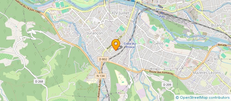 localisation de l'entreprise EURL AKAAMBA-TRAVAUX FORESTIERS à PAU