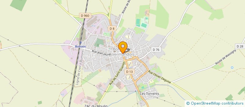 localisation de l'entreprise EURL ALAIN HULEUX à BOHAIN-EN-VERMANDOIS