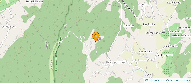 localisation de l'entreprise EURL ALEXANDRE BERGERON  ROCHECHINARD