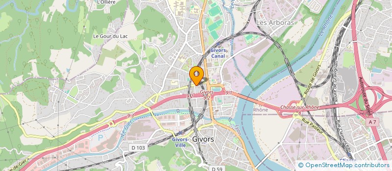 localisation de l'entreprise EURL ALONZI LAVAGE  GIVORS