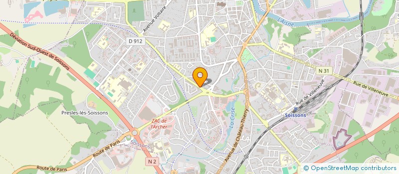 localisation de l'entreprise EURL AMBULANCES ASSISTANCES 24 à SOISSONS