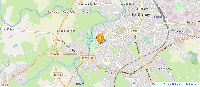 localisation de l'entreprise EURL AMBULANCES PARTHENAISIENNES à PARTHENAY