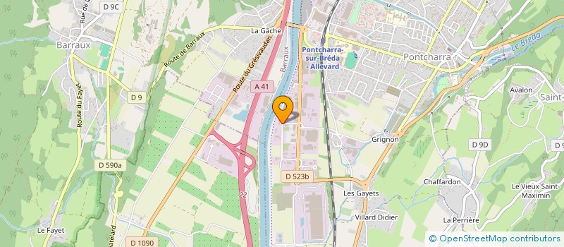 localisation de l'entreprise EURL AMCE - ANALYSE METAUX ET CONSEIL EN ENVIRONNEMENT à PONTCHARRA
