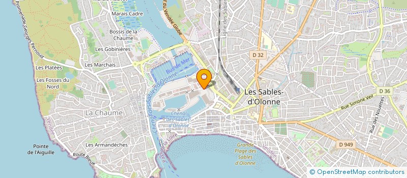 localisation de l'entreprise EURL AMDORIC à LES SABLES D'OLONNE