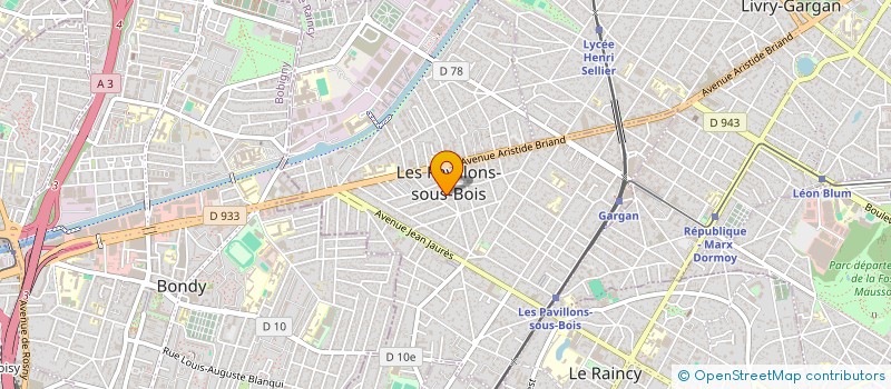 localisation de l'entreprise EURL ANNE-SOPHIE BRULE à LES PAVILLONS-SOUS-BOIS