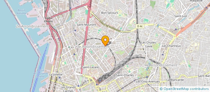 localisation de l'entreprise EURL ARCHIREAL CONSTRUCTION  MARSEILLE