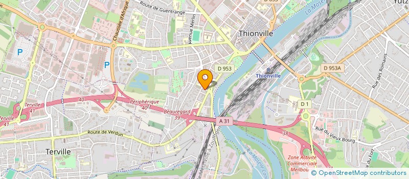 localisation de l'entreprise EURL ARCHITECTURE ARCHITECTURE ENVIRON  THIONVILLE