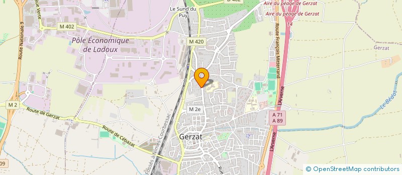 localisation de l'entreprise EURL ARENA PROPRETE  GERZAT