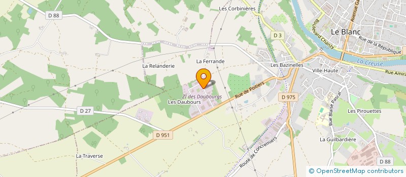 localisation de l'entreprise EURL ARMURERIE BLANCOISE à LE BLANC