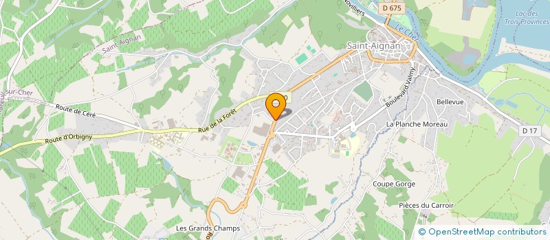 localisation de l'entreprise EURL ARNAUD TRAVAUX PUBLICS  SAINT-AIGNAN